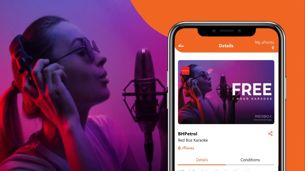 BHPetrol eCard App Red Box Free 1 Hour Karaoke