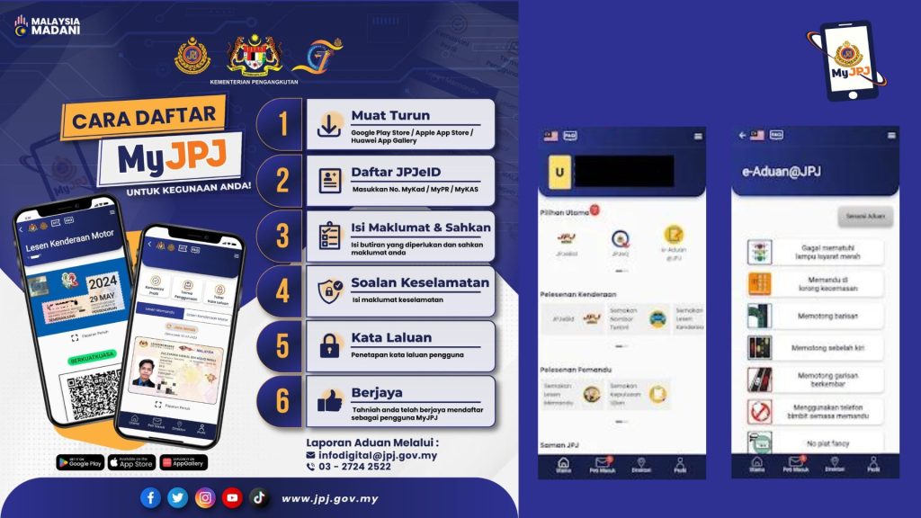 Driving Mobile App Road tax driving license-MyJPJ mobile app