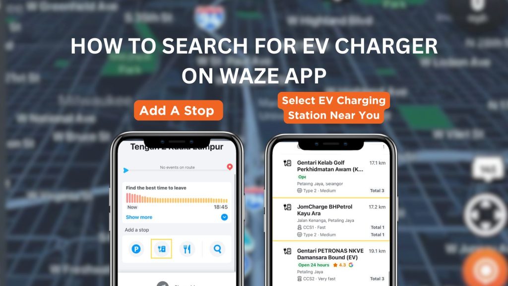 How to search for EV charging on waze app