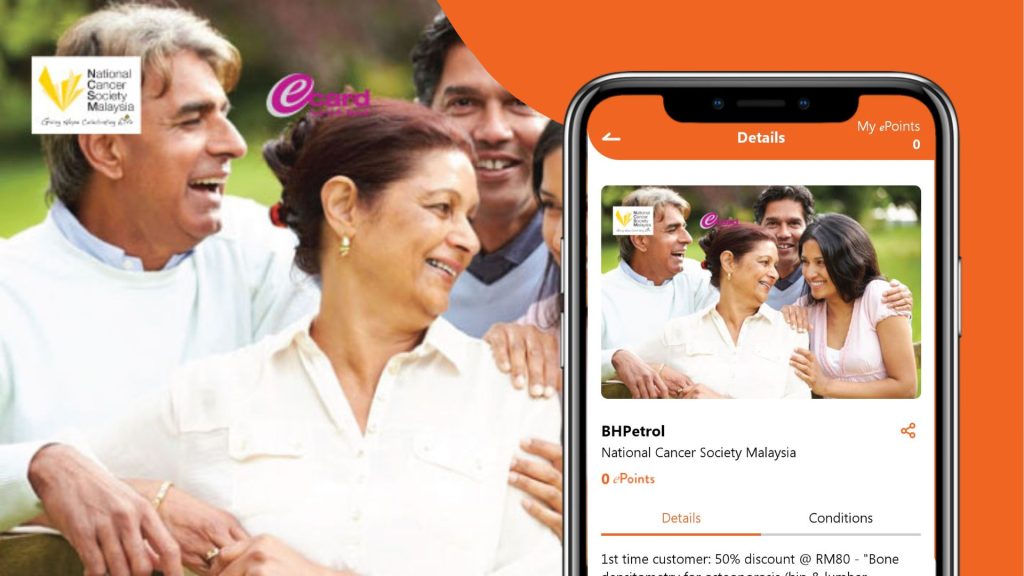 National cancer society body screening promotion on BHPetrol app celebrating parents day