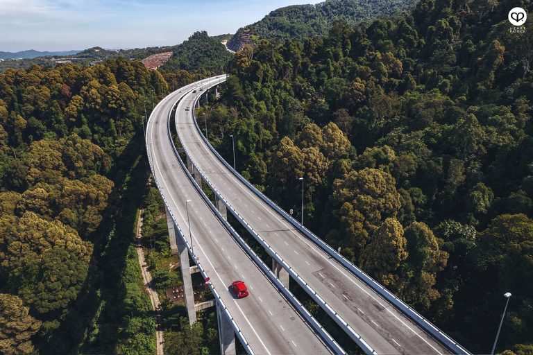 Rawang Bypass Aerial Photoshoot Highest Highway in Malaysia among Lush Greenery