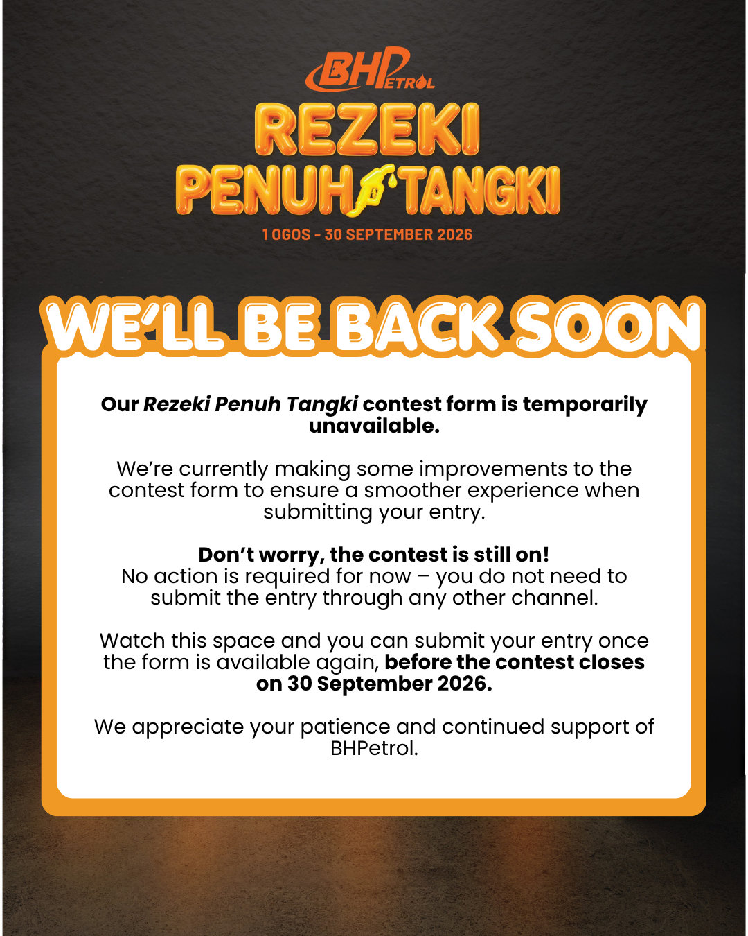 REZEKI PENUH TANGKI - SHOUTOUT - SocMed Announcement